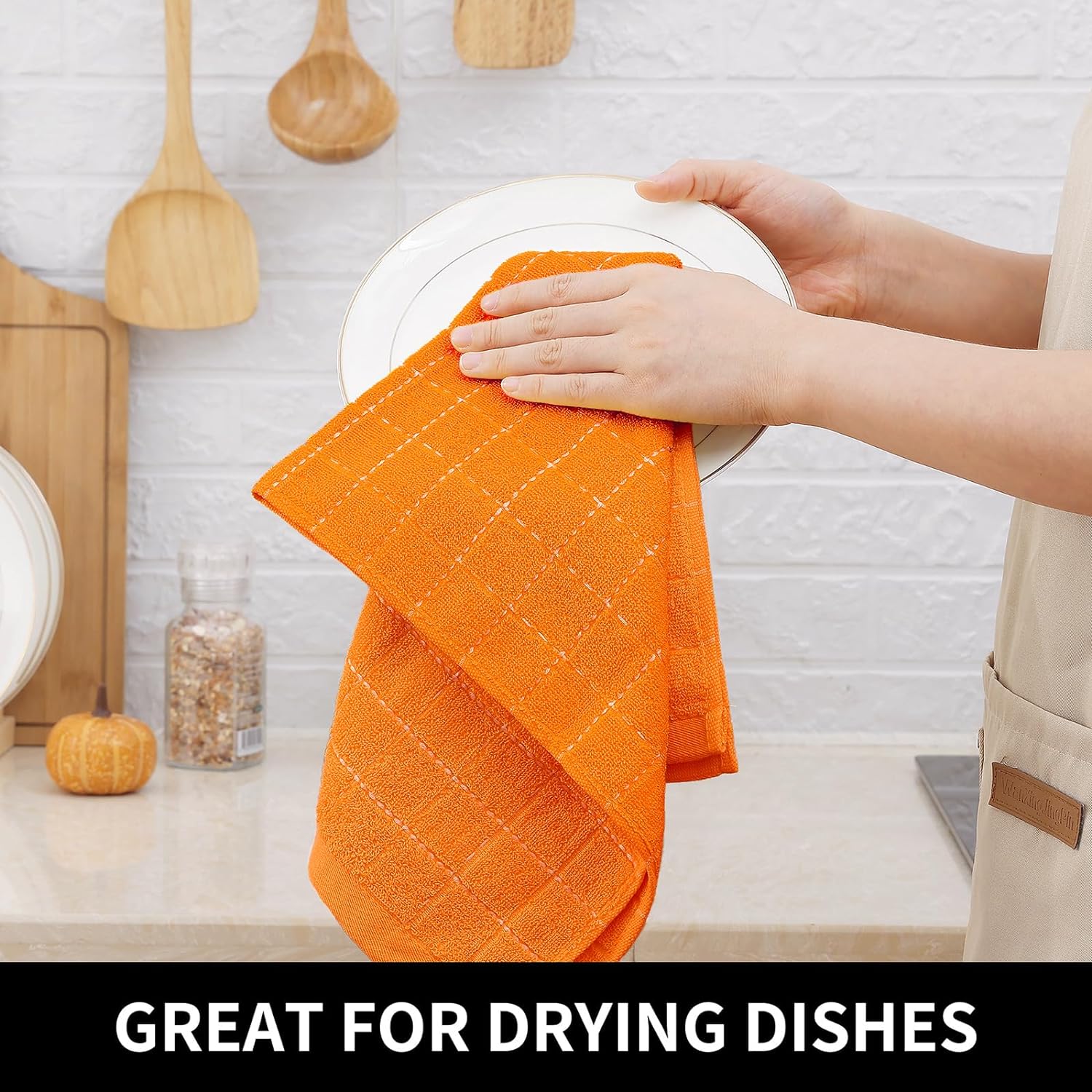 Kitchen Towels, Soft and Super Absorbent Dish Towels, Cotton Kitchen Towels -Pack of 4 (13 Kitchen Towels, Soft and Super Absorbent Dish Towels, Cotton Kitchen Towels -Pack of 4 (13